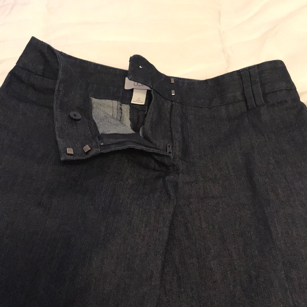 Loft Ann style Cuffed Creased Jeans